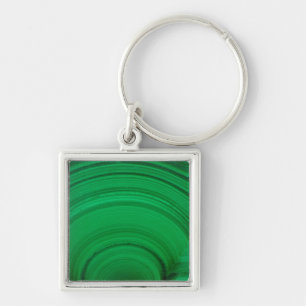 Green Malachite Close-Up Keychain