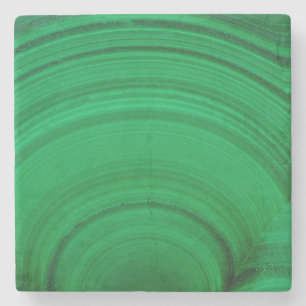 Green Malachite Close-Up Stone Coaster