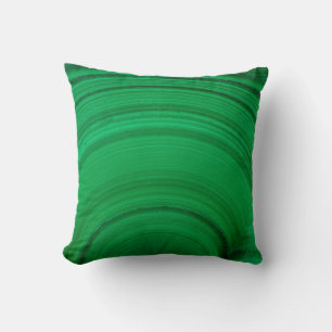 Green Malachite Close-Up Throw Pillow
