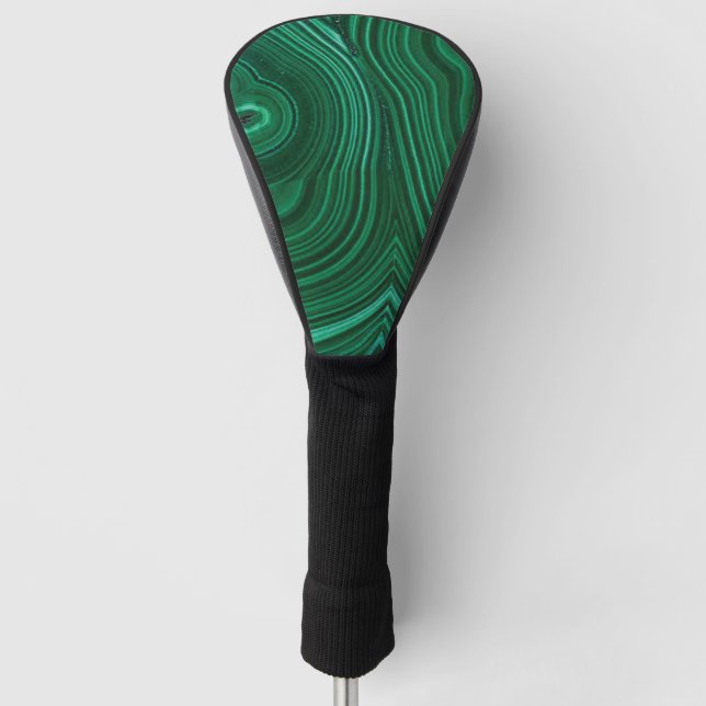 Green malachite gemstone  golf head cover (Front)