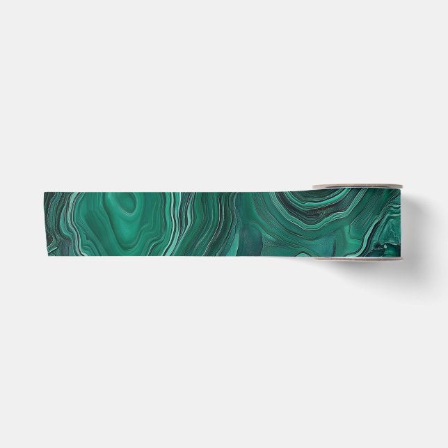 Green Malachite Stone Satin Ribbon (Front)