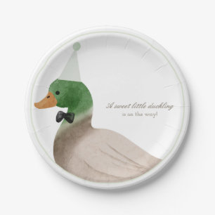 Green Mallard Duck Paper Plates