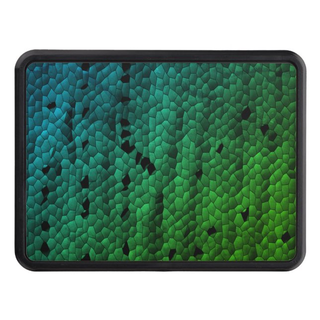 Green Mamba animal Art Prints Trailer Hitch Cover (Front)