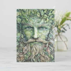 Green Man Beltane Card