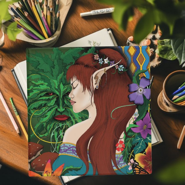 Green Man Elf Fantasy Floral Binder (Creator Uploaded)
