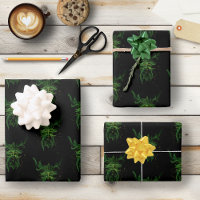 Green Man Fae Leaves Black