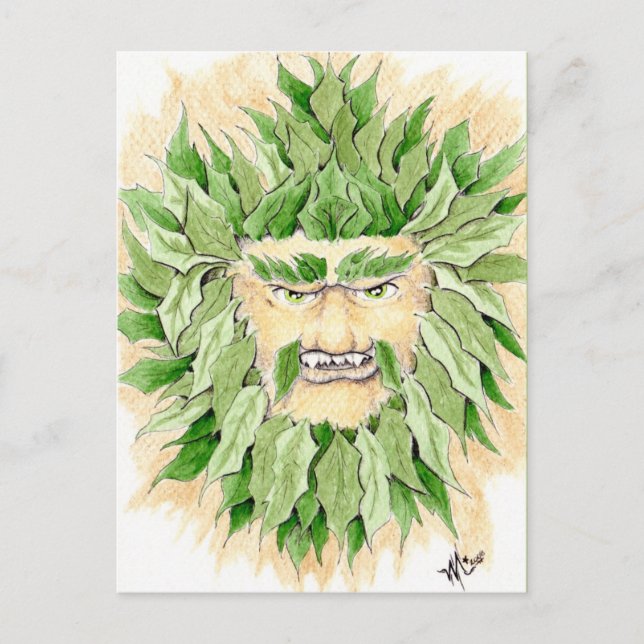 green man greetings postcard (Front)