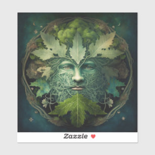 Green Man Mandala Fantasy Art