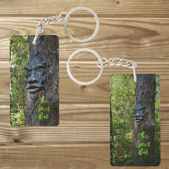 Green Man Pagan Mythology Celtic Myth Photographic Keychain (Creator Uploaded)