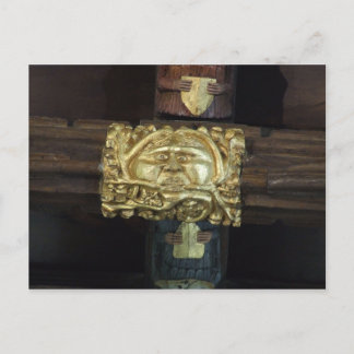 Green Man Postcard - Lutterworth