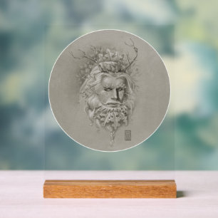 Green Man with Oak Beard Acrylic Sign