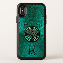 Green Mandala Celtic Knot Monogram Otterbox Case