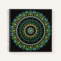 Green Mandala | Handpainted | Sacred Geometry