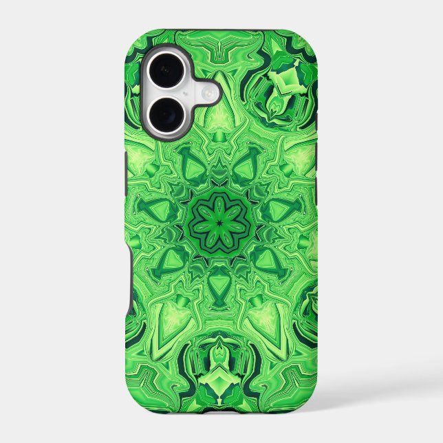 Green Mandala iPhone X Case (Back)