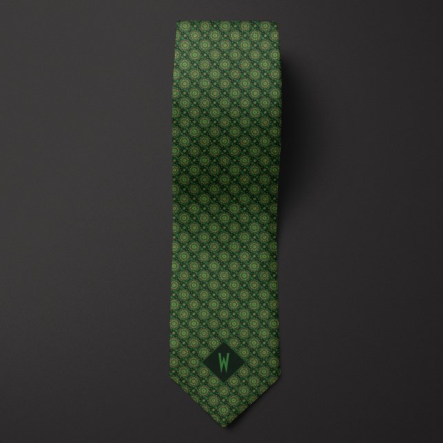 Green Mandala Pattern Tie (Creator Uploaded)