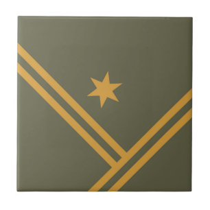 Green Mango Diagonal Stripes Star Modern Graphic Tile