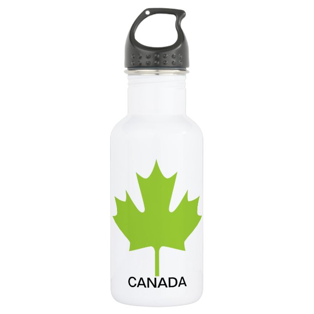 Green Maple Leaf Canada - 532 Ml Water Bottle (Front)