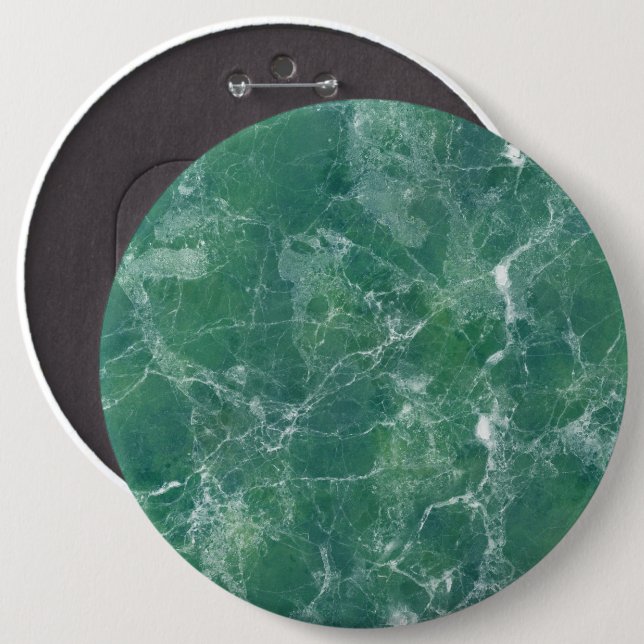 Green marble 6 inch round button (Front & Back)