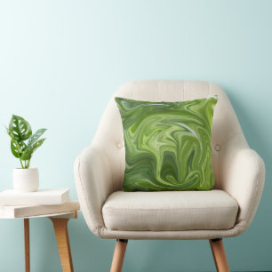 Green Marble Background Pillow