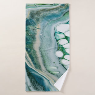 Green Marble Bath Towel Set