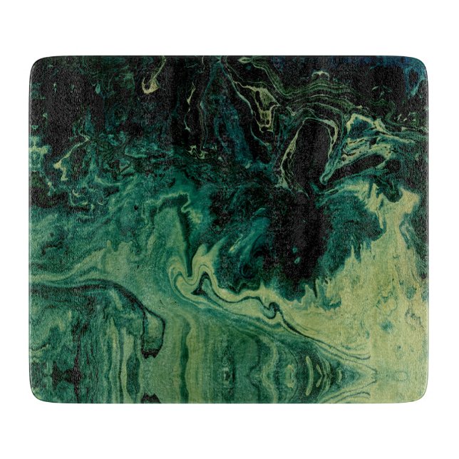 Green Marble Decor Nature Natural Stone  Acrylic Cutting Board (Front)