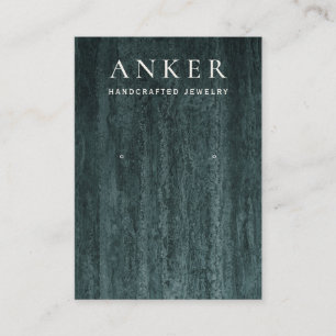 Green Marble Earring Jewellery Display Business Card