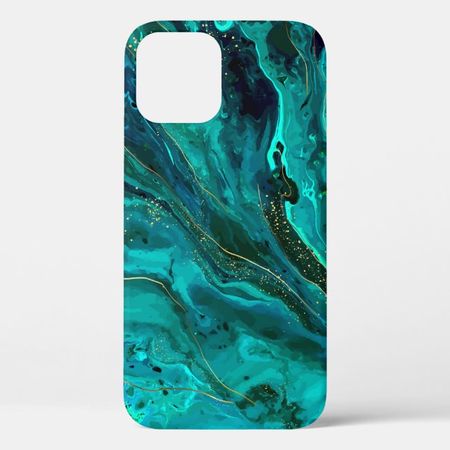 Green Marble & Gold: Luxurious Texture Case-Mate iPhone Case (Back)
