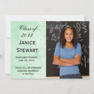 Green Marble Graduation Announcement