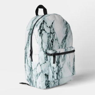 Green Marble Look Printed Backpack