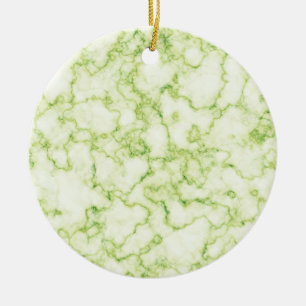 Green Marble Pattern Ceramic Ornament