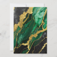 Green Marble Pattern with Gold