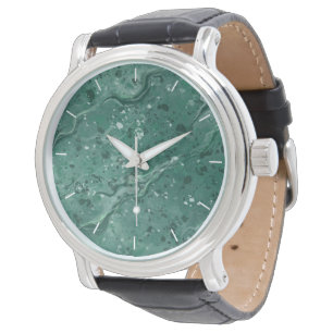 Green Marble Print Watch