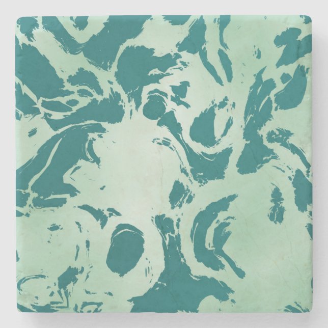Green Marble   Stone Coaster (Front)