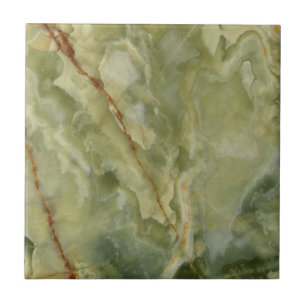 Green Marble Stone Print Tile