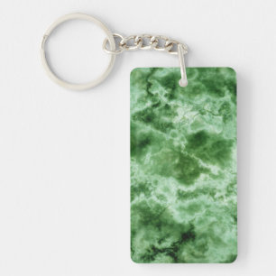 Green Marble Texture Keychain
