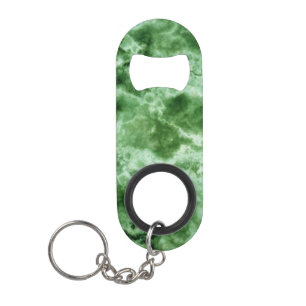 Green Marble Texture Keychain Bottle Opener