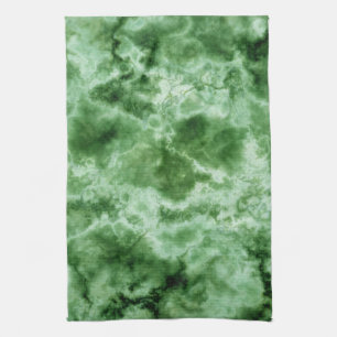 Green Marble Texture Kitchen Towel