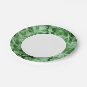 Green Marble Texture Paper Plate