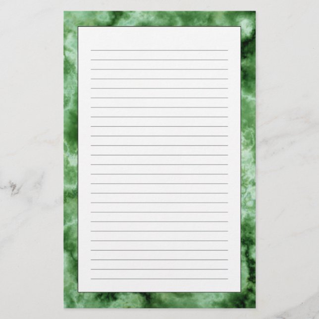 Green Marble Texture Stationery (Front)