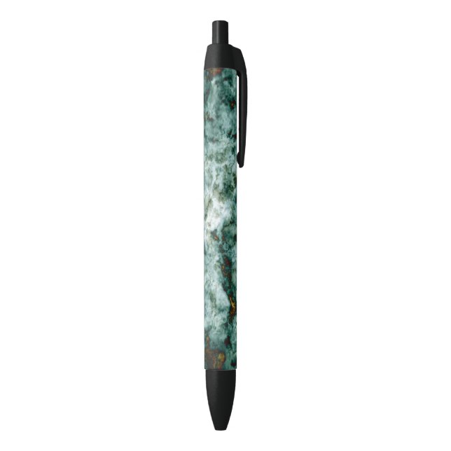 Green Marble Texture With Veins Black Ink Pen (Bottom (Vertical))