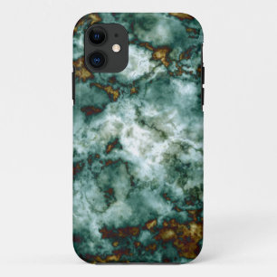 Green Marble Texture With Veins iPhone 11 Case
