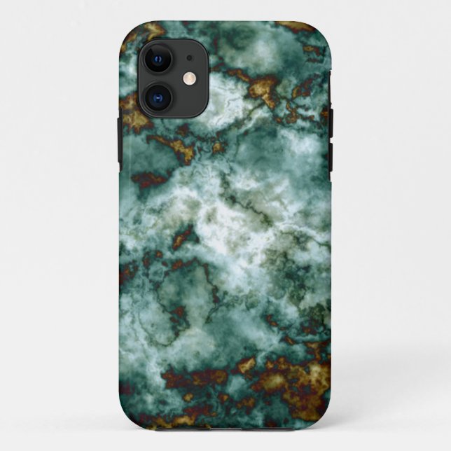 Green Marble Texture With Veins Case-Mate iPhone Case (Back)