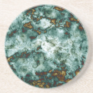 Green Marble Texture With Veins Coaster