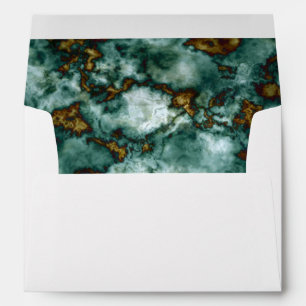 Green Marble Texture With Veins Envelopes