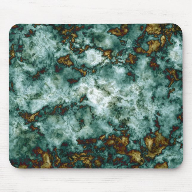 Green Marble Texture With Veins Mouse Pad (Front)