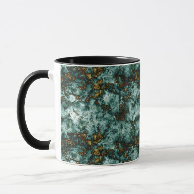 Green Marble Texture With Veins Mug (Left)