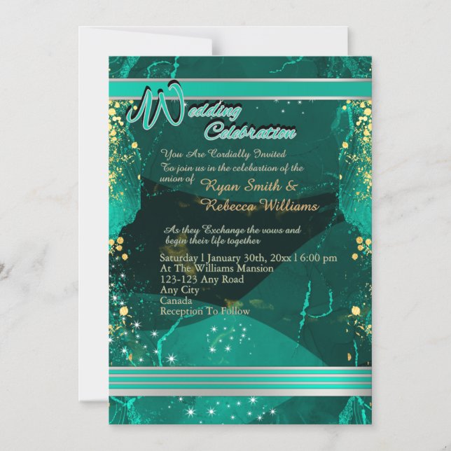 Green  Marble Thin Magnetic Card (Front)