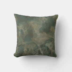 green marble throw pillow