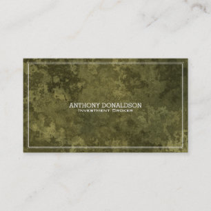 Green Marbled Stone Background Business Card
