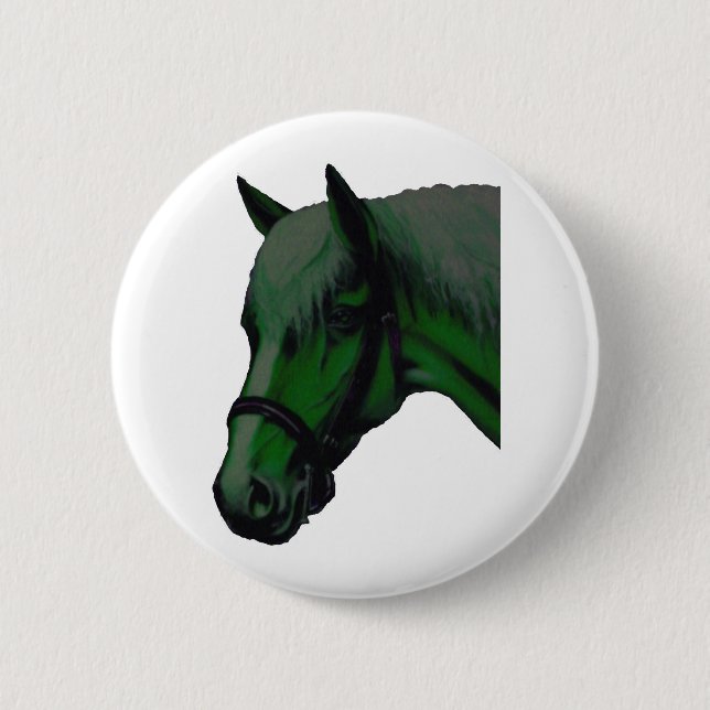 green mare 2 inch round button (Front)